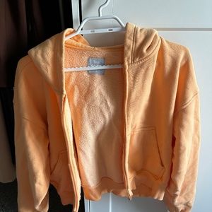 TNA Cozy Fleece Orange Sweater Size S